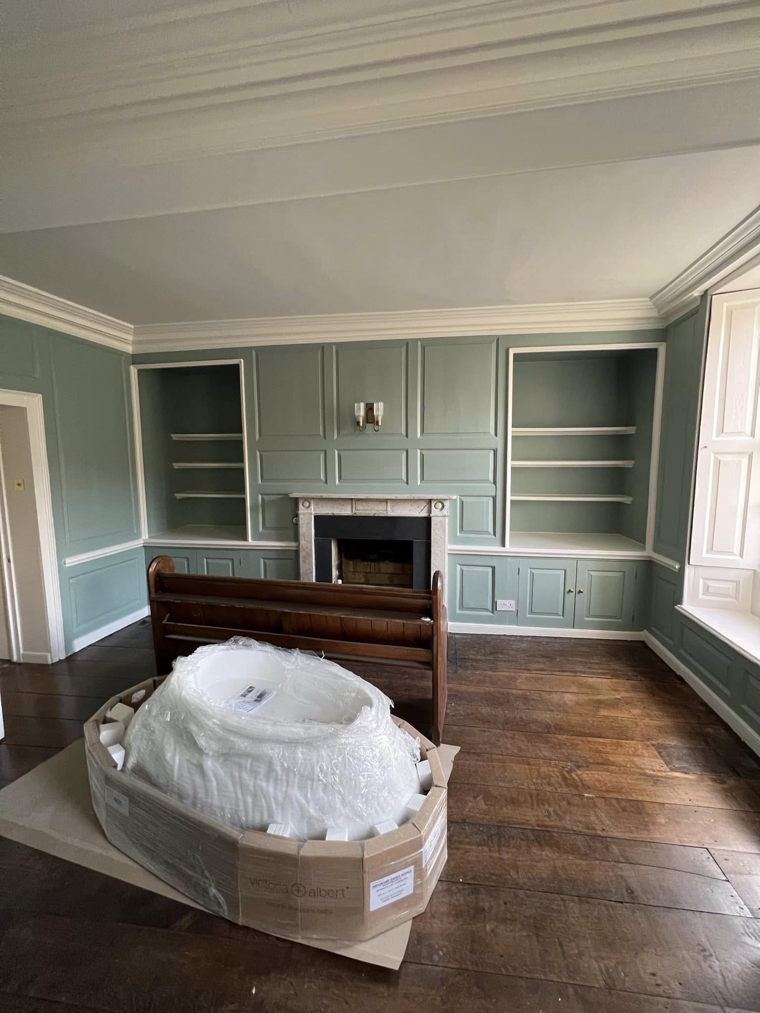 walls cupboards paint painted green